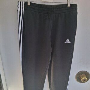 Adidas Sweat Pants Soccer Striped Black W/Pockets Athletic Men's Size  X Large